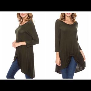 Gorgeous 3/4 Sleeve Long Tunic